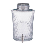 KILNER Getränkespender Diamond aus Glas mit Metallverschluss, ideal für Getränke bei Partys und Veranstaltungen