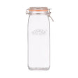 KILNER Einkochglas, klares Glas mit 2100 ml Fassungsvermögen, ideal zum Einmachen und Lagern von Lebensmitteln.