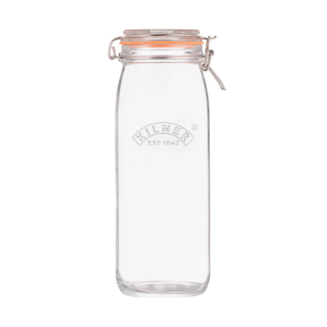KILNER Einkochglas, klares Glas mit 2100 ml Fassungsvermögen, ideal zum Einmachen und Lagern von Lebensmitteln.