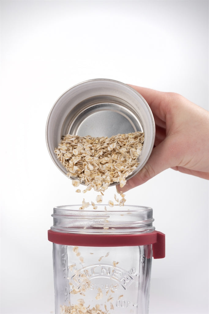 KILNER Frühstücksglas aus klarem Glas, 350 ml Fassungsvermögen, ideal für Frühstücksgetränke, elegantes Design.