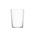 Large LSA Gio tumbler with 560ml capacity, clear glass, showing its sleek cylindrical design for beverages.
