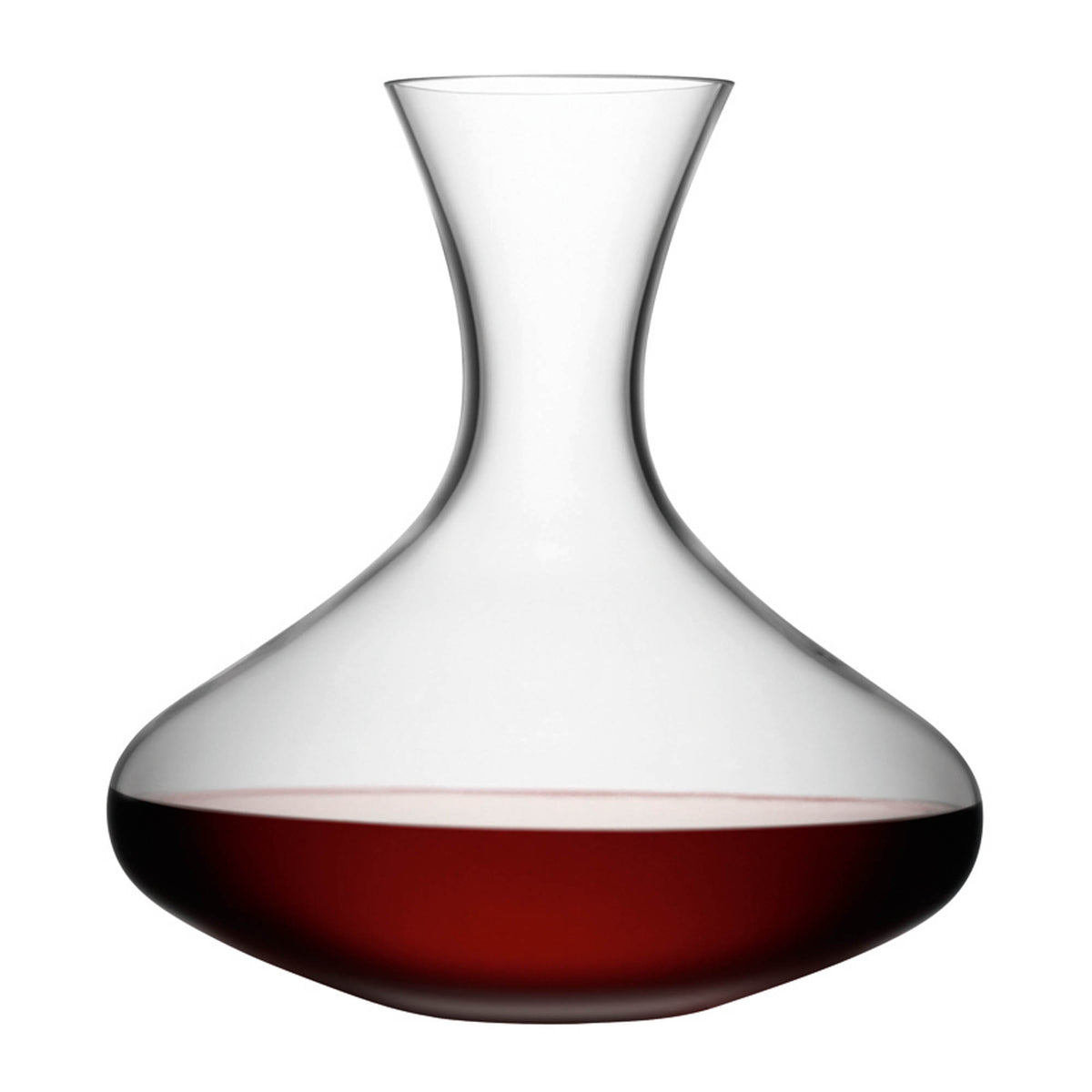 Clear LSA wine carafe with a 2.4L capacity, sleek design, and elegant glass construction for serving wine.