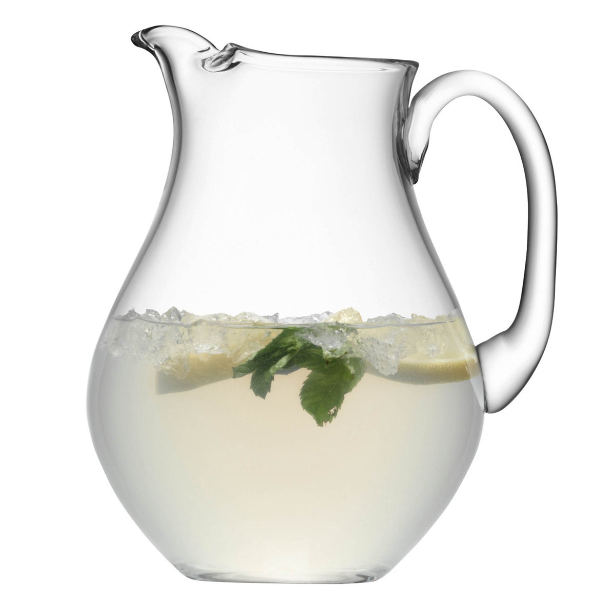 LSA Bar Icelip Jug 2.65L clear glass krug with a sleek design for serving beverages in style.