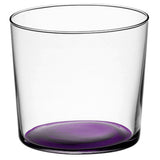 Set of four LSA CORO tumblers in berry color, 310ml capacity, stylish glass drinkware for beverages.