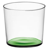 Set of four LSA Coro tumblers, 310ml leaf design, made of glass, showcasing colorful leaf patterns for stylish beverage serving.