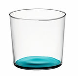Set of four LSA CORO tumblers in lagoon glass, 310ml capacity, stylish and durable for everyday use.