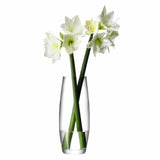 Clear flower grand stem vase by LSA, 41cm tall with a sleek, modern design, perfect for displaying floral arrangements.