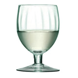 Set of four LSA Mia wine glasses, 350ml recycled glass with partial optic design, elegant and sustainable wineware.