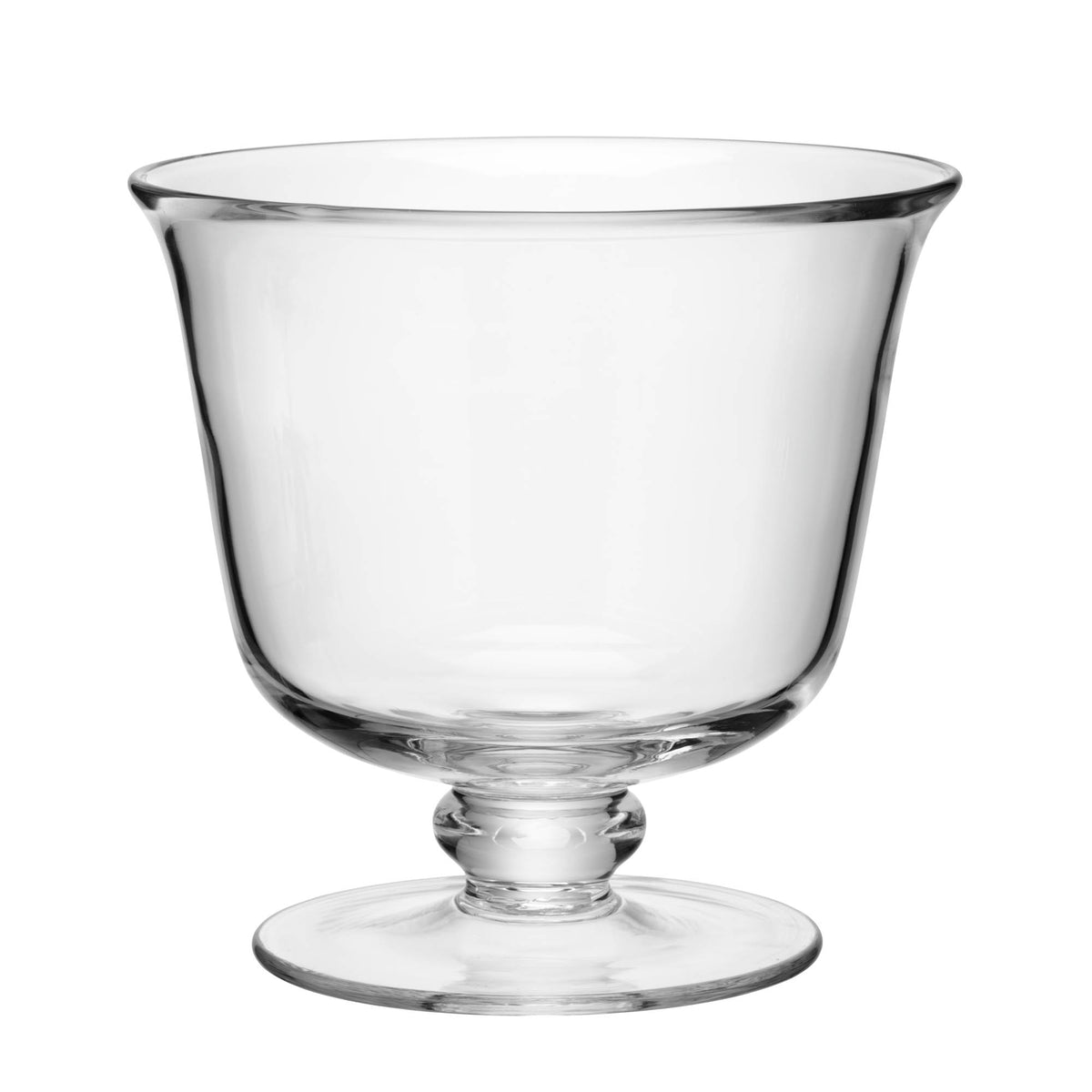 LSA Serve Tall Comport in clear glass, 22cm diameter, elegant serving dish with a tall, modern design for presentation.