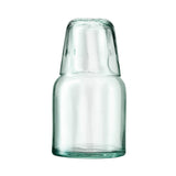 LSA Mia carafe and tumbler set in recycled glass with optical design, 950ml capacity, elegant and modern drinkware.
