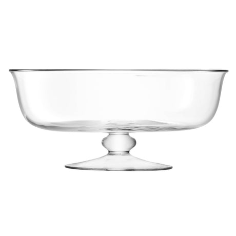 LSA Serve serving bowl in clear glass, 31cm diameter, with a modern design for serving salads, pasta, or snacks.