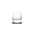 LSA Whisky Islay tumbler 250ml clear and walnut coaster set, featuring a stylish longdrink glass with matching coasters.