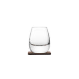 LSA Whisky Islay tumbler 250ml clear and walnut coaster set, featuring a stylish longdrink glass with matching coasters.