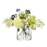 Clear LSA column vase or candleholder with H17cm and 17cm diameter, featuring a sleek, modern design.