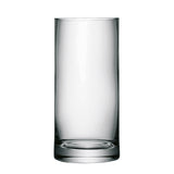 Clear glass LSA column vase, 28cm tall with 13cm diameter, featuring a sleek cylindrical design for floral arrangements.