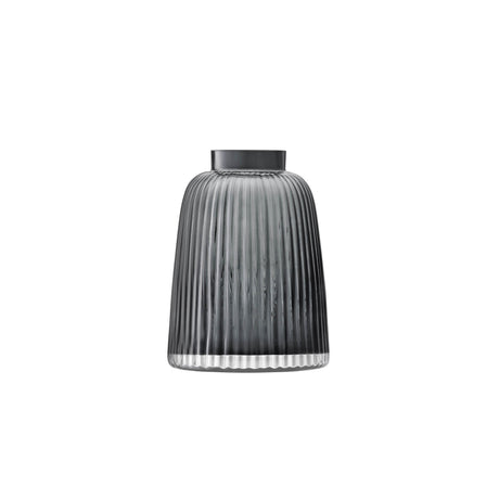 Gray LSA Pleat Vase, 26cm tall, with a textured, pleated design, perfect for floral arrangements or home decor.