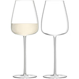 Two clear LSA Wine Culture white wine goblets, 690ml capacity, with elegant design for serving white wines.
