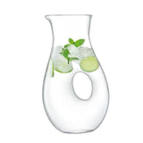 Clear LSA Ono Karaffe jug with a 2.25L capacity, featuring a sleek, modern design and transparent glass construction.