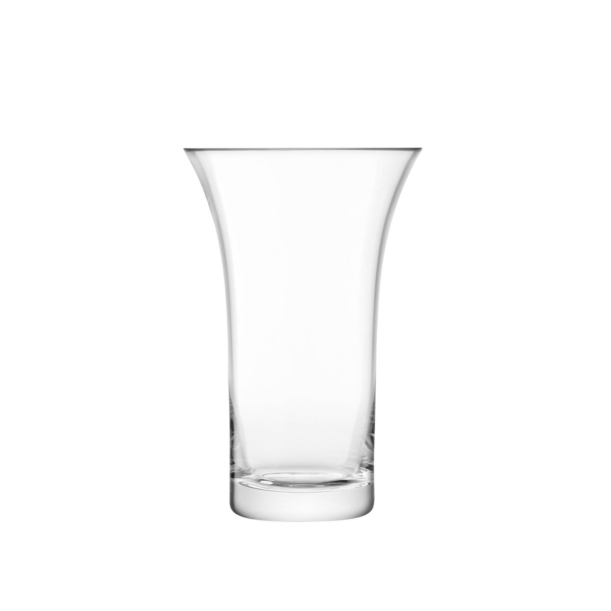 Clear glass LSA Flower Flared Bouquet Vase, 26cm tall, with a graceful flared design for floral arrangements