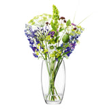 Clear LSA flower barrel bouquet vase with a 29cm height, showcasing a rounded glass design perfect for floral arrangements.