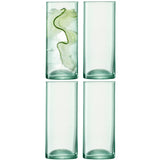 Set of four LSA Canopy matte 520ml beer glasses, clear glass with a modern design for enjoying craft beers.