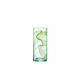 Set of four LSA Canopy matte 520ml beer glasses, clear glass with a modern design, ideal for serving beer.