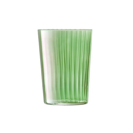 Set of four LSA Gems tumblers in assorted jade colors, 560ml capacity, featuring elegant and colorful glass design.