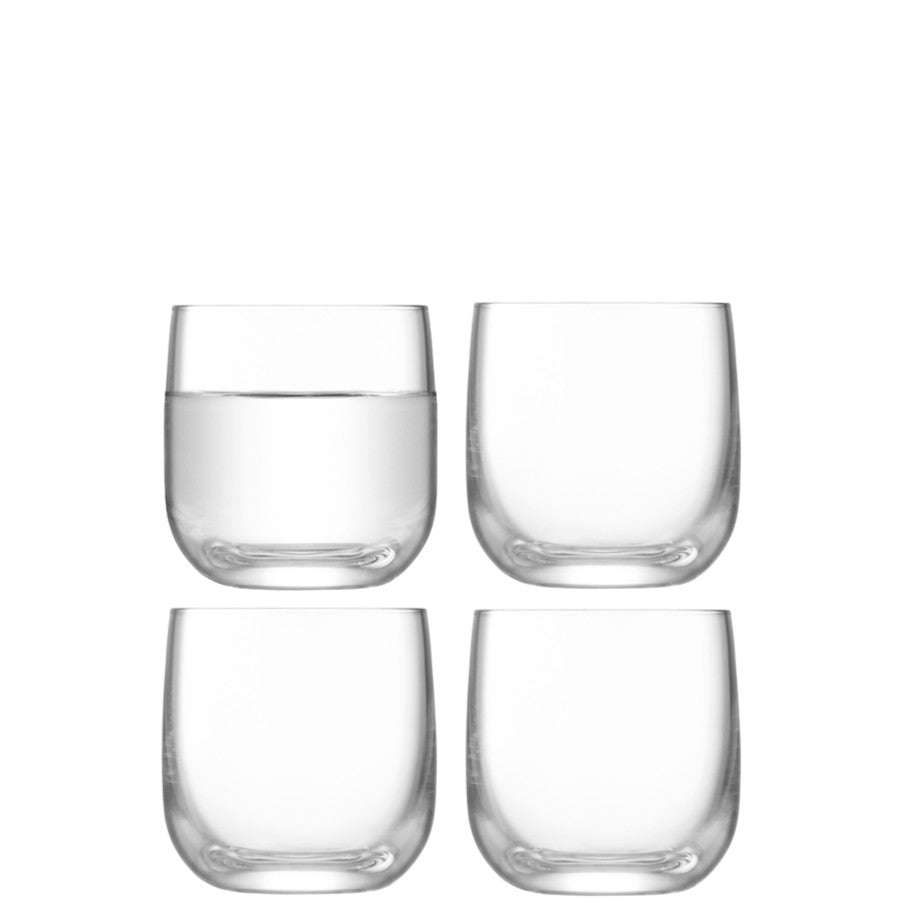 Clear LSA Schnapsglas with 75ml capacity, showcasing a sleek, minimalist design perfect for serving shots.