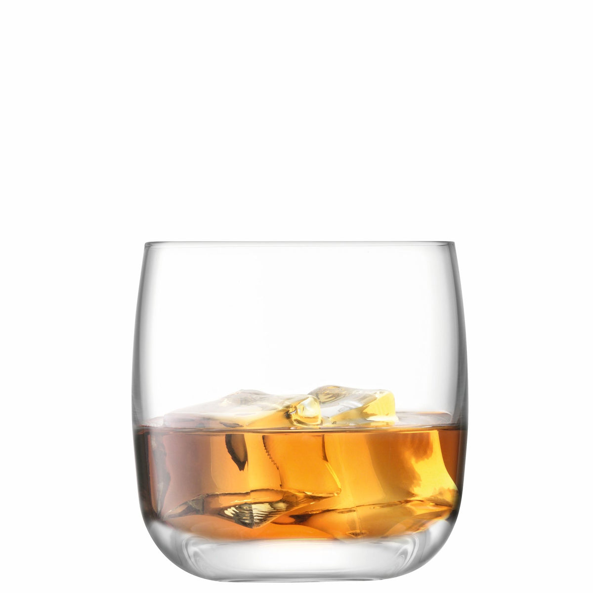 Set of four clear LSA Borough tumblers, 300ml capacity, stylish glass drinkware for beverages, minimalist design.