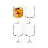 Set of four clear LSA Borough craft beer glasses, 625ml each, designed for enjoying craft beer in style.