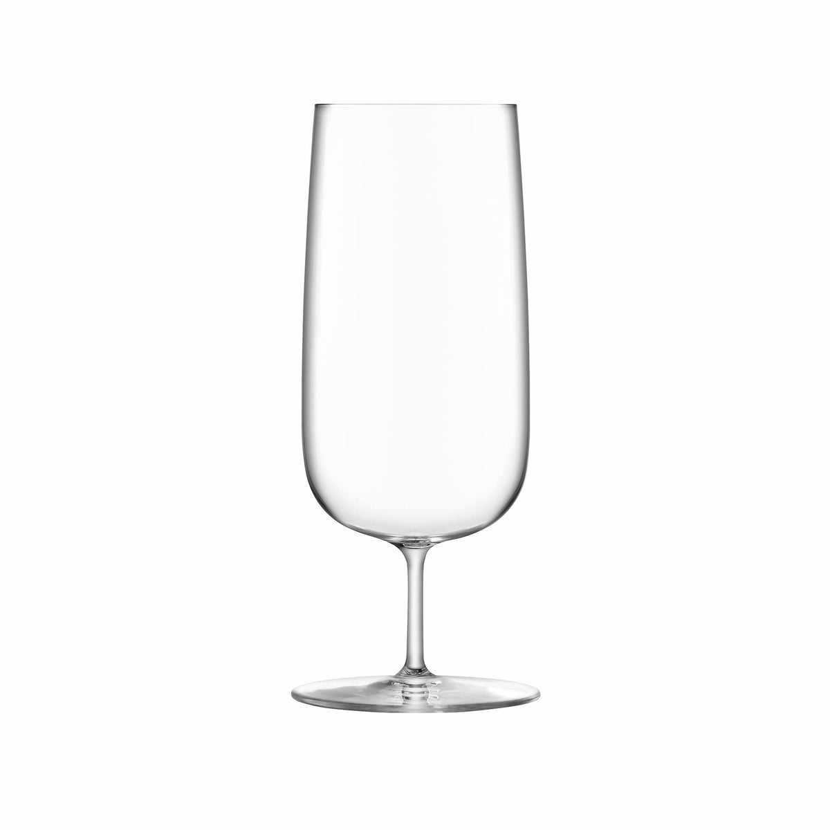 Set of four clear LSA Borough Pilsner glasses, 440ml beer glasses with elegant design, ideal for serving pilsners and craft beers.