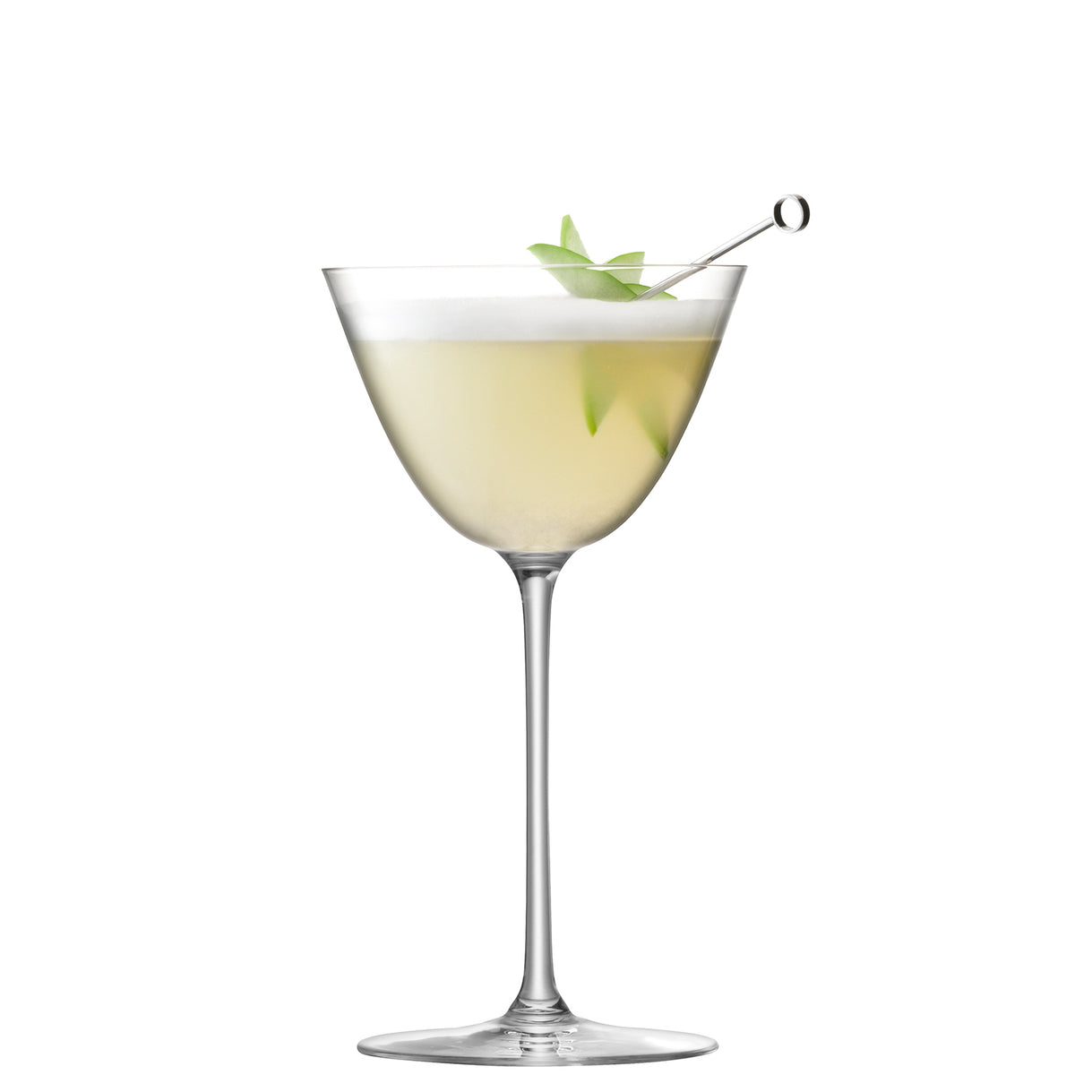 Set of four clear LSA Borough martini glasses, 195ml capacity, elegant design for cocktails and entertaining.