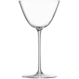 Set of four clear LSA Borough martini glasses, 195ml, elegant design for serving cocktails.