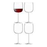 Set of four LSA Borough Grand Cru wine glasses, 660ml clear glass weinglas with elegant design, perfect for serving wine.