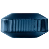 LSA Rotunda Wide Vase in sapphire glass, 14cm tall with a smooth, rounded design perfect for decorative floral displays.