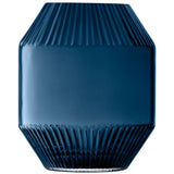 LSA Rotunda vase in sapphire blue, 20cm tall, with a smooth rounded design perfect for floral displays.