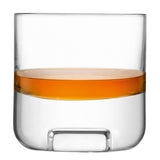 Two clear LSA whisky tumblers, 240ml capacity, with a sleek, modern design, perfect for enjoying whisky.