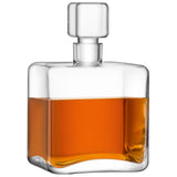 LSA Whisky Decanter Quadrat CASK in clear glass, 1L, with geometric square design for storing and serving whisky.