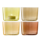 Set of four LSA Gems tealight holders in assorted amber, decorative kerzenhalter with a sleek design, 6cm height.