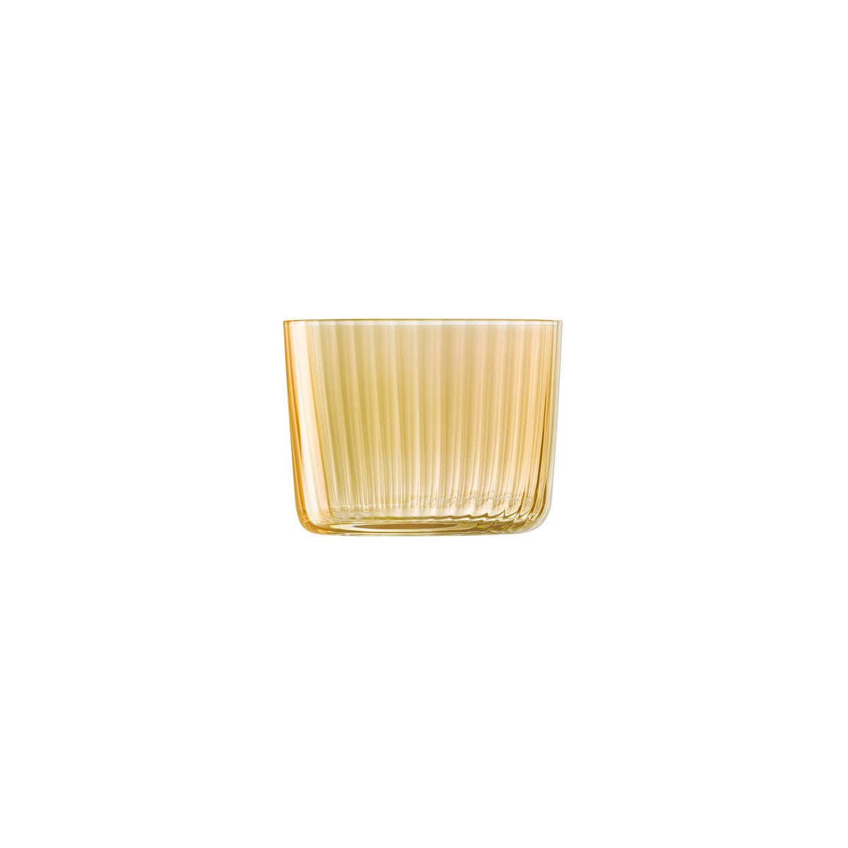 Set of four LSA Gems tealight holders in assorted amber, decorative glass kerzenhalter for tealights, 6cm tall.