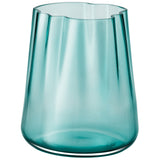 LSA Lagoon green vase with a smooth, rounded design, standing 24cm tall, ideal for floral arrangements or decorative display.