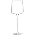 Set of four clear LSA Metropolitan wine glasses, 350ml capacity, elegant and modern design for wine serving.