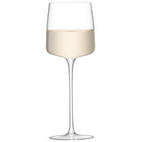 Set of four LSA Metropolitan wine glasses, 350ml clear glassware, elegant shape for red and white wine.