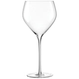 Set of two clear LSA Savoy red wine glasses, 590ml capacity, with elegant design and rounded bowl for enhanced wine tasting.