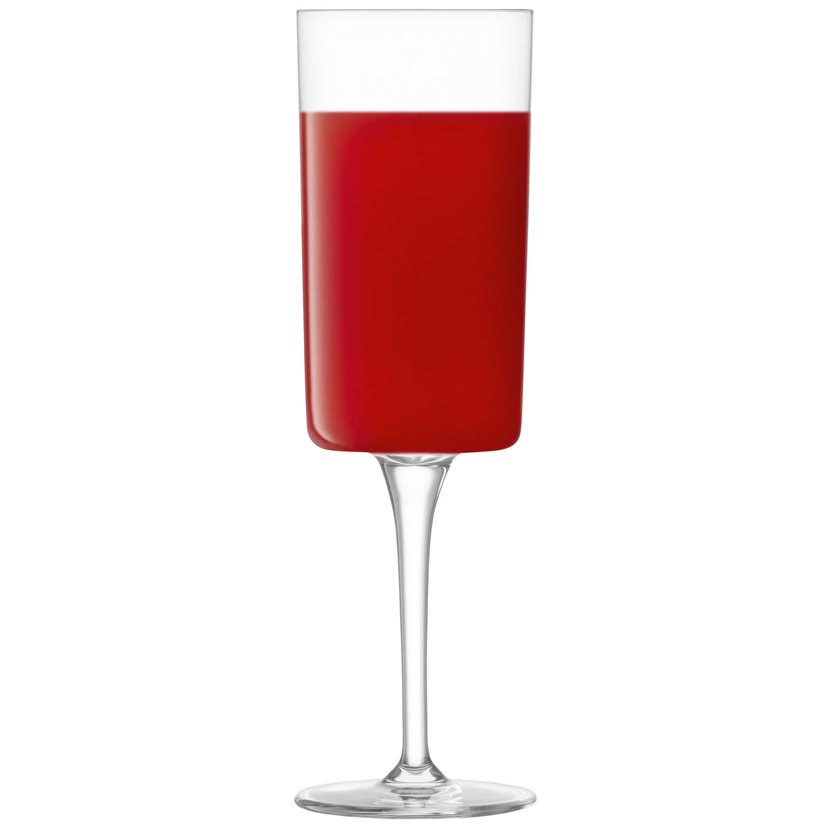 Set of four clear LSA GIO Sektglas champagne flutes, 210ml, ideal for sparkling wine celebrations.