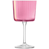 Set of four LSA GEMS berry-shaped wine glasses with clear glass bowls and elegant stems.