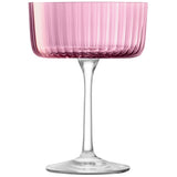 Set of four LSA GEMS cocktail glasses in berry color, 230ml capacity, showcasing elegant glassware for beverages.