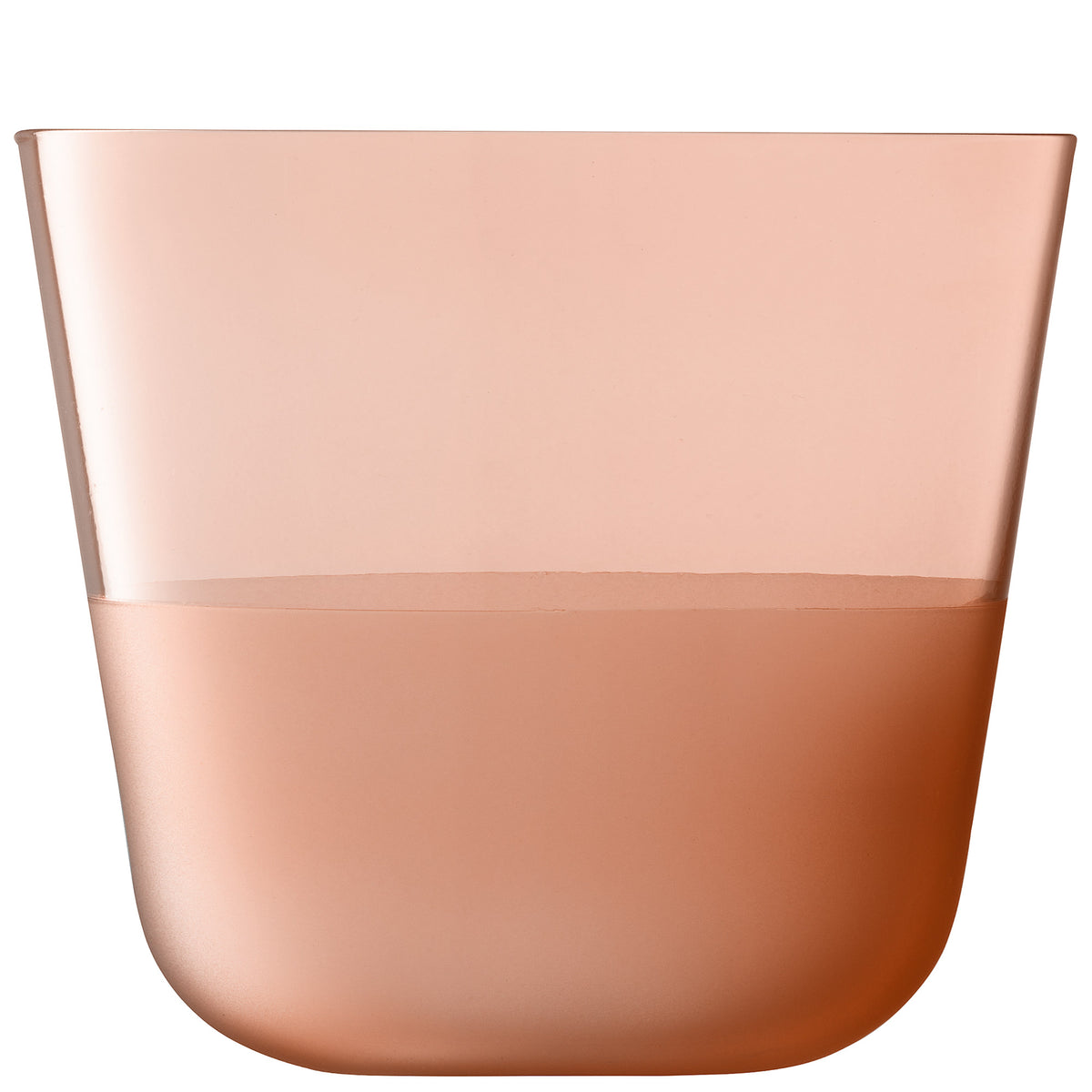 LSA Tumbler ARC Contrast set of two with coral glass, 260ml capacity, stylish drinkware for home or entertaining.
