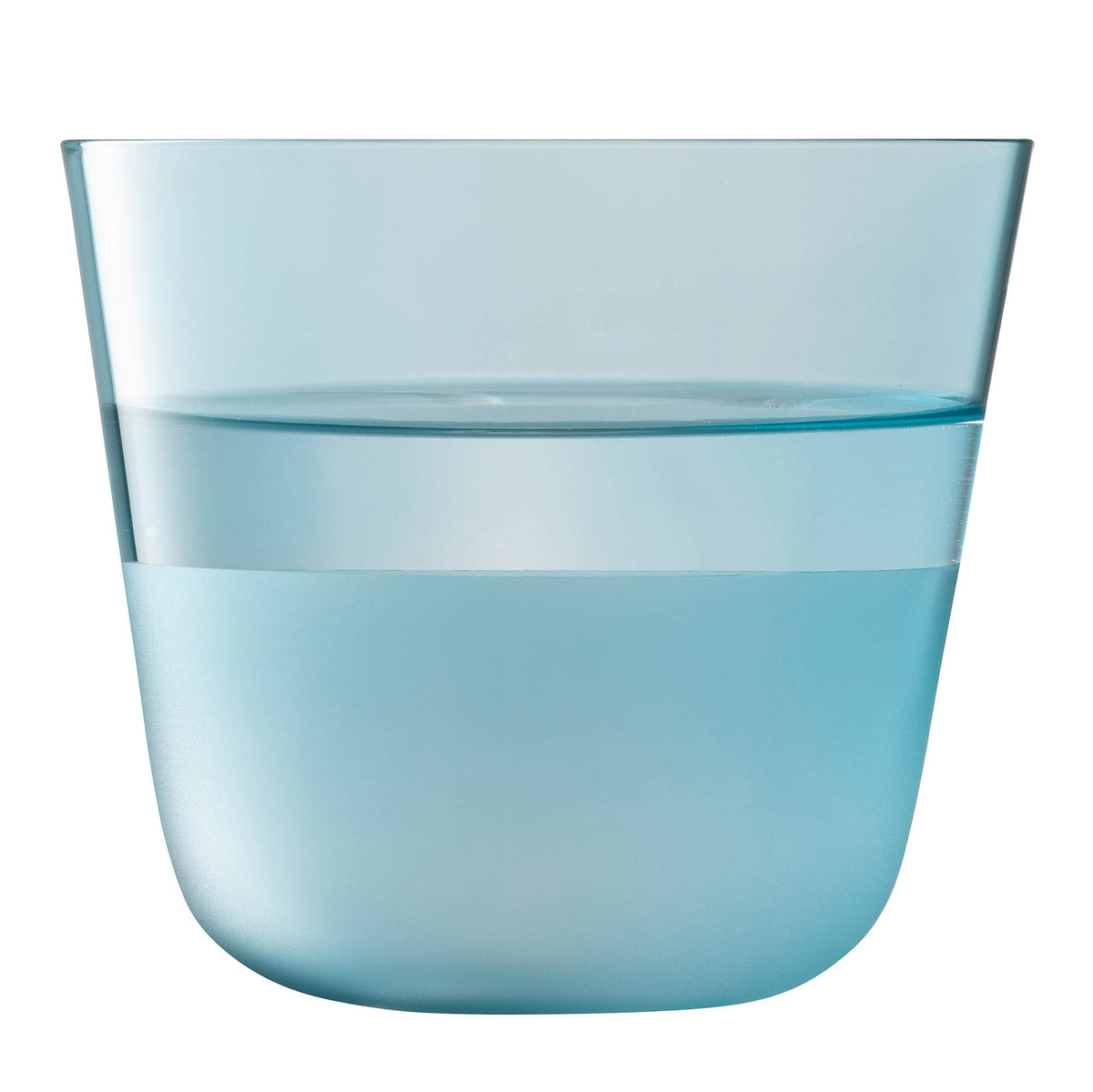 Set of two LSA Arc Contrast Tumblers, 260ml Sky glass drinking cups with modern design, perfect for beverages.