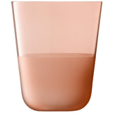 LSA Tumbler ARC Contrast set with two coral 380ml glass tumblers, stylish and modern drinkware for everyday use